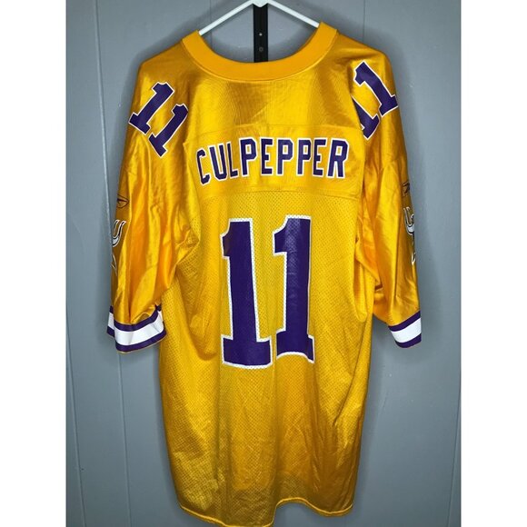 Vintage Daunte Culpepper #11 Minnesota Vikings NFL Reebok Authent Gold Jersey XL - Picture 1 of 5